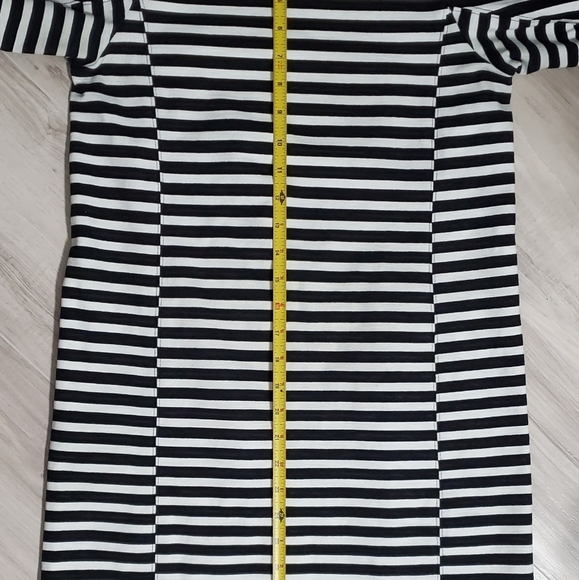 J. Crew Black and White Striped Dress women's size XS Skater Dress - Picture 8 of 9